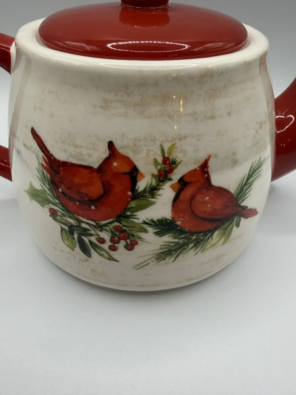Cracker Barrel 'Red Cardinals' Ceramic Teapot